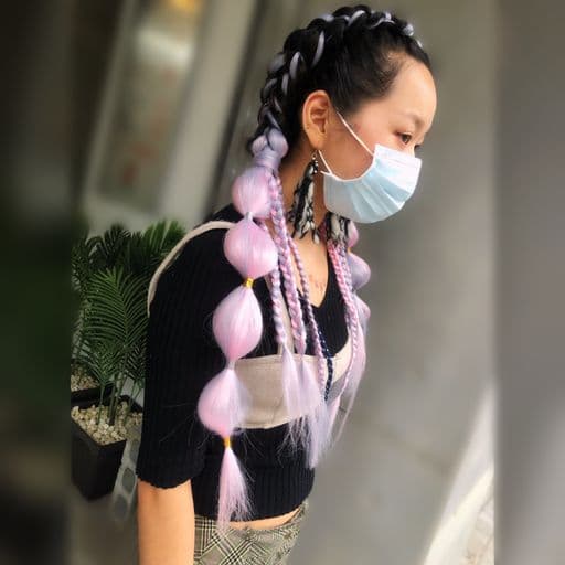 女生中長髮、台東接髮、美式髒辮