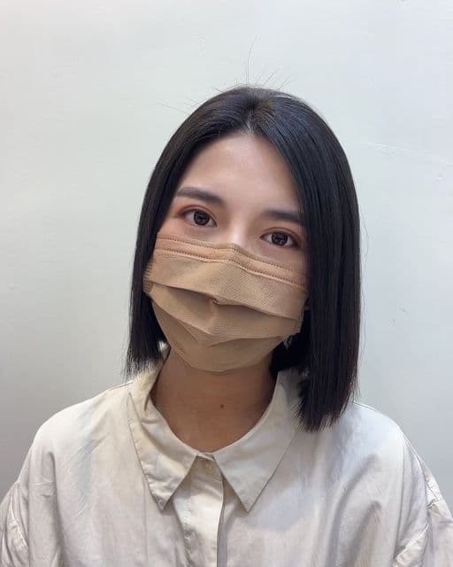女生中長髮、長瀏海、女生燙髮