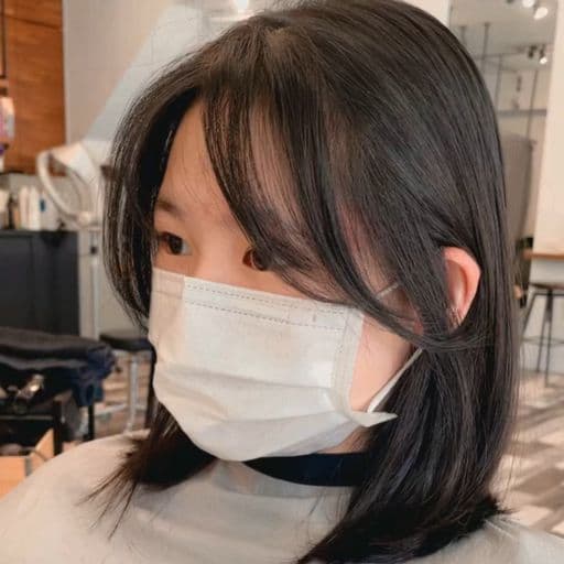 女生中長髮、長瀏海、鎖骨髮