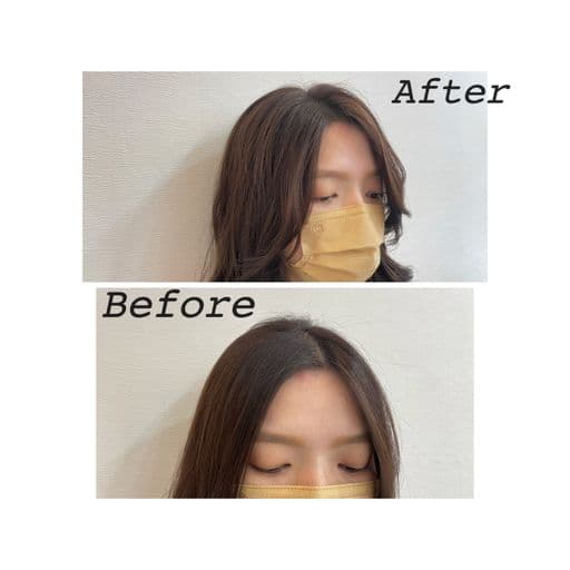 女生中長髮、女生染髮、不用漂髮