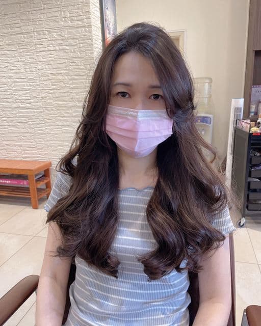 女生長髮、女生燙髮、溫塑燙