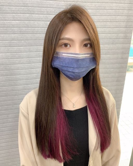 女生長髮、長瀏海、女生染髮