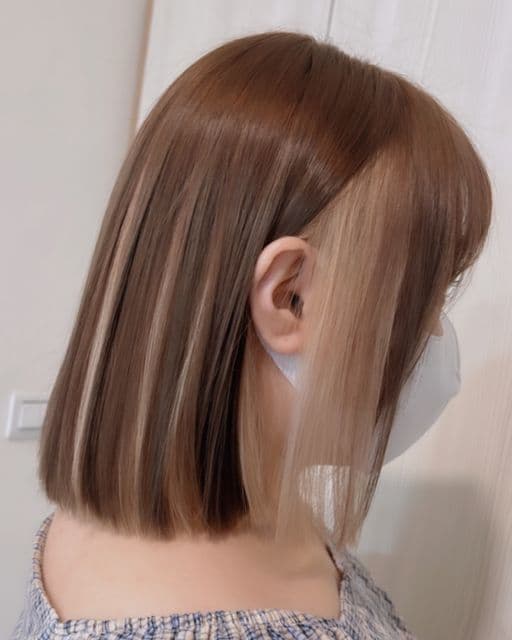 女生中長髮、女生染髮、漂色