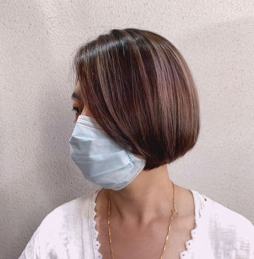 女生短髮、長瀏海、女生染髮