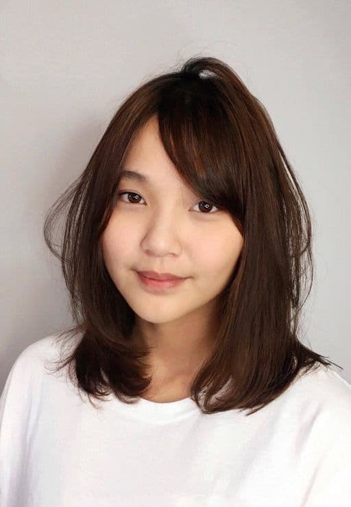 女生中長髮、女生染髮、不用漂髮