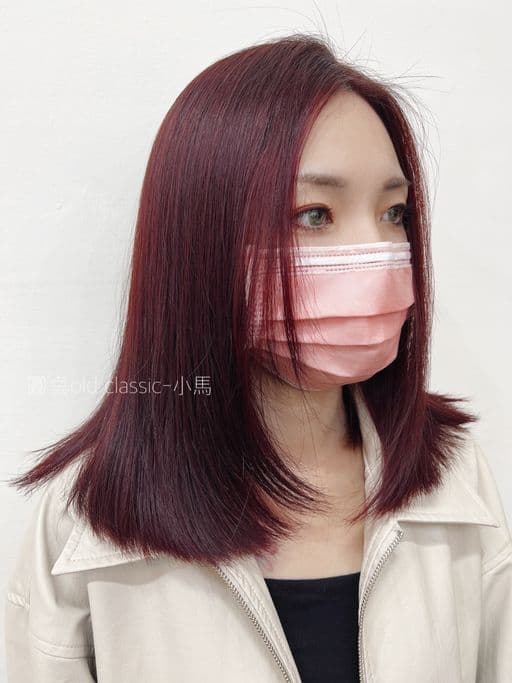 女生中長髮、女生染髮、不用漂髮