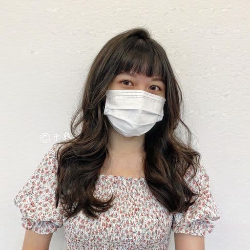 女生長髮、短瀏海、女生燙髮