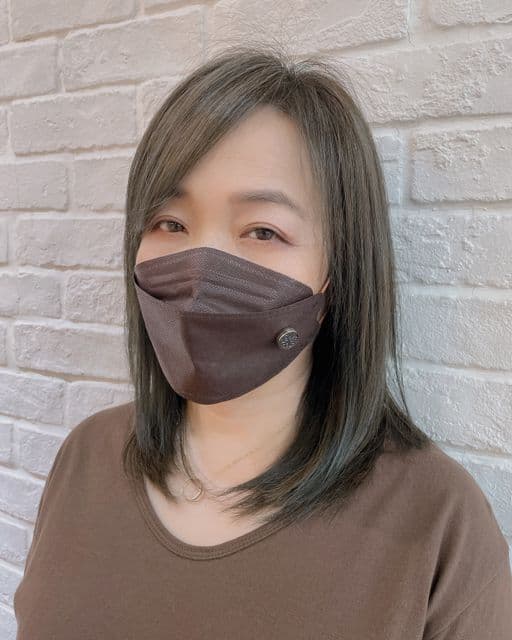 女生中長髮、長瀏海、土城染髮