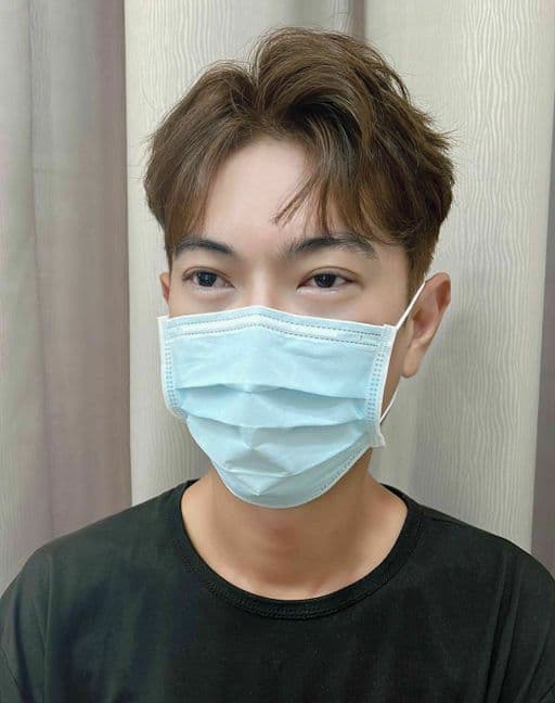 男生韓系紋理燙、男士逗號瀏海、韓系捲度