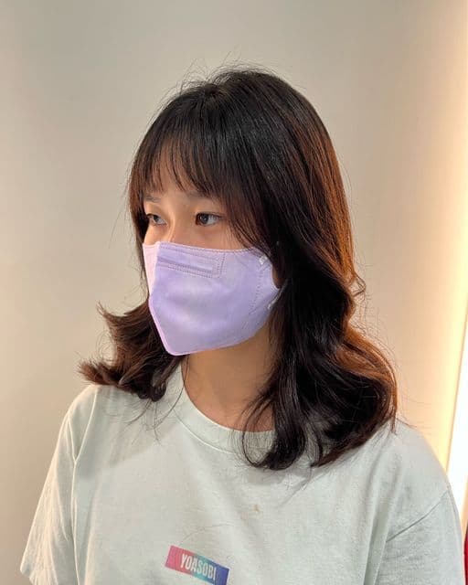 女生中長髮、女生燙髮、溫塑燙