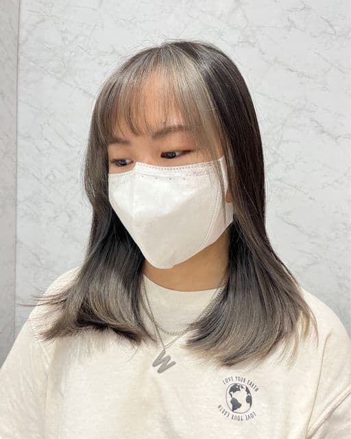 女生長髮、短瀏海、女生染髮