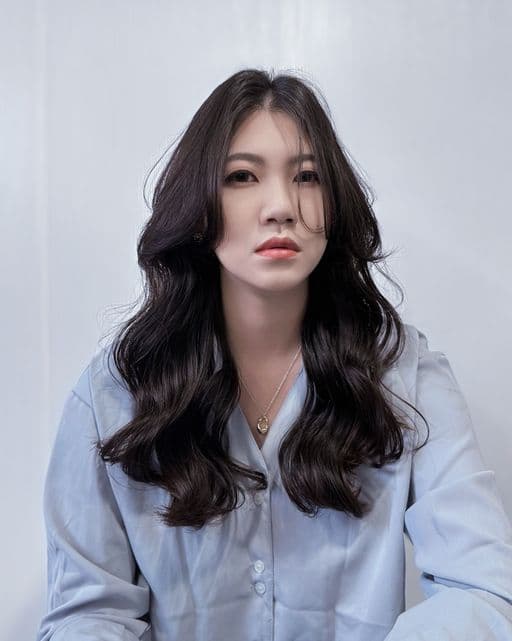 女生長髮、長瀏海、女生燙髮
