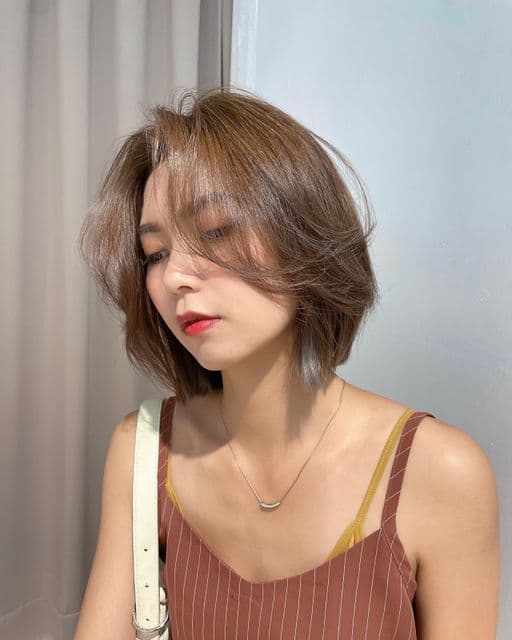 女生短髮、長瀏海、女生染髮