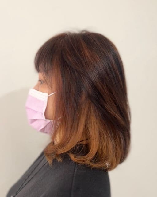女生長髮、短瀏海、女生染髮