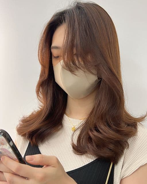 女生中長髮、女生燙髮、溫塑燙