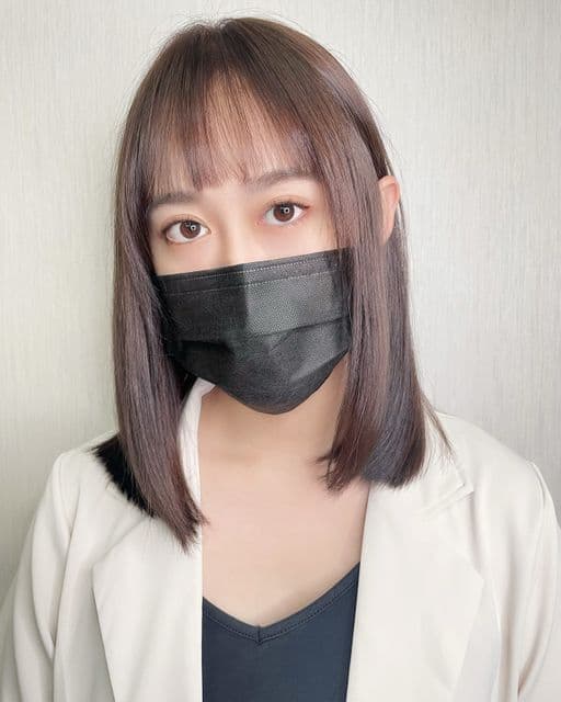 女生長髮、短瀏海、女生染髮