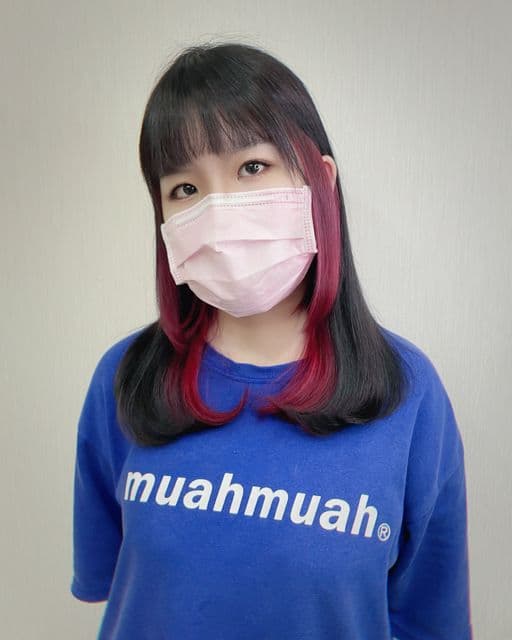 女生長髮、短瀏海、女生染髮