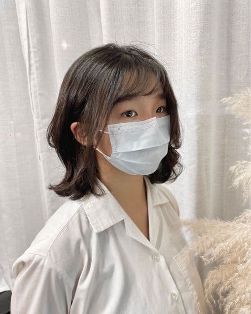 女生中長髮、女生燙髮、溫塑燙