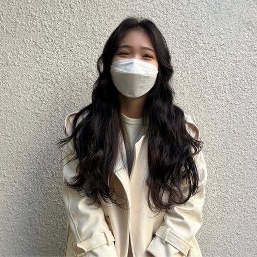 女生長髮、長瀏海、電棒造型