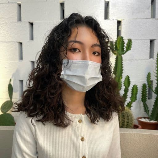 女生中長髮、女生燙髮、溫塑燙