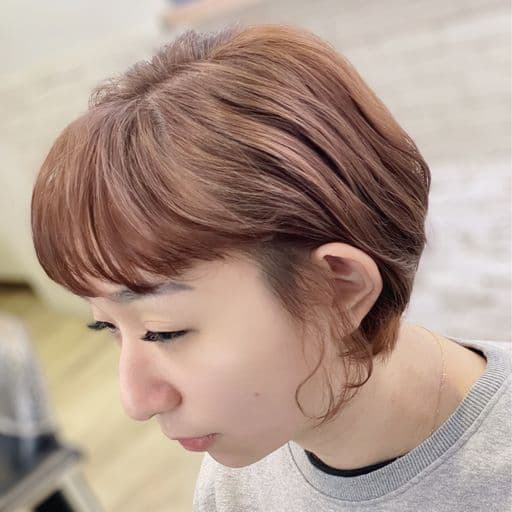 女生短髮、短瀏海、女生染髮