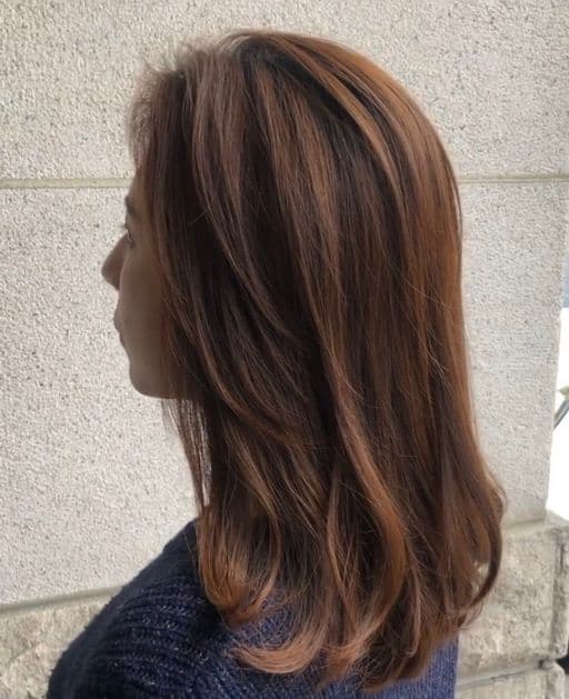 女生中長髮、長瀏海、女生染髮