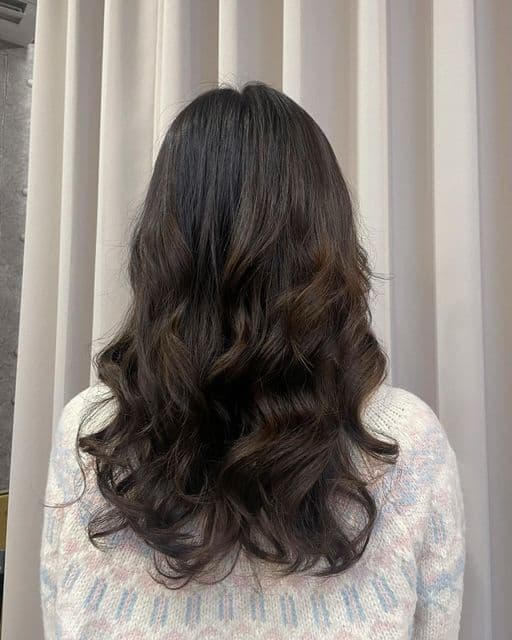 女生中長髮、女生燙髮、溫塑燙