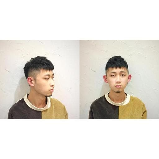 鋸齒瀏海、男生卷髮、男生短髮