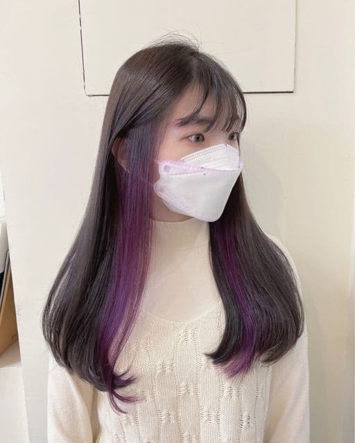 女生長髮、短瀏海、女生染髮