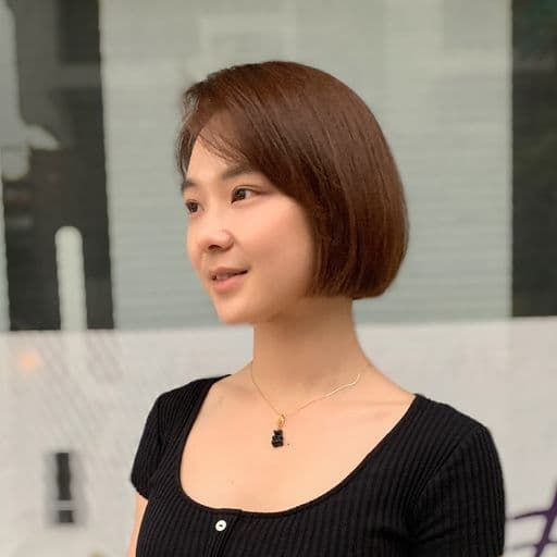 女生短髮、長瀏海、女生染髮