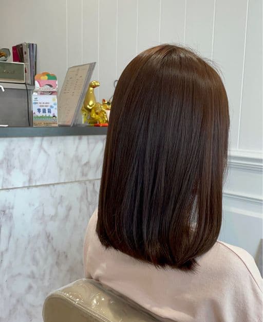 女生中長髮、女生染髮、不用漂髮