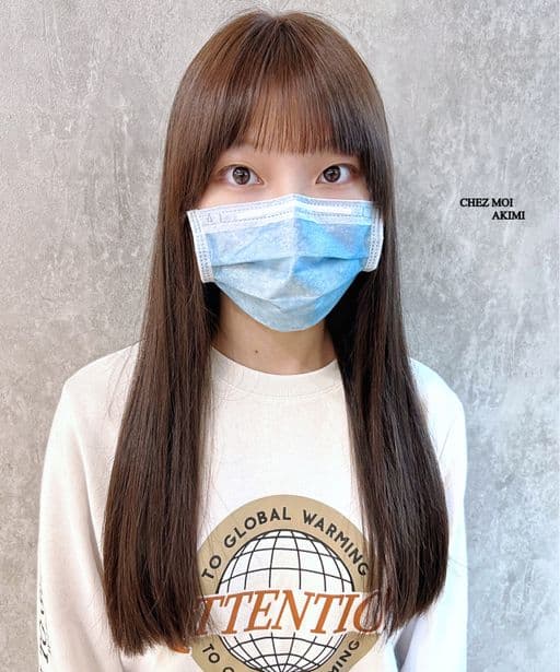 女生長髮、短瀏海、女生染髮