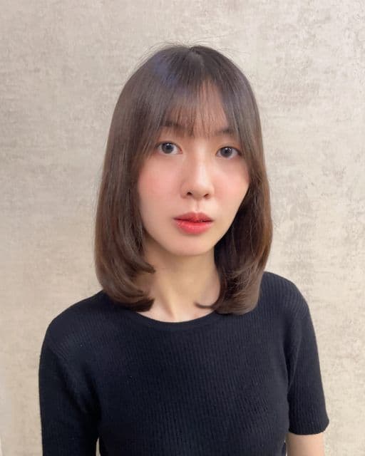 女生中長髮、女生燙髮、溫塑燙