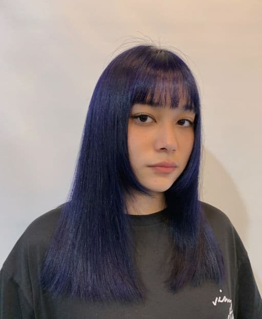女生長髮、短瀏海、女生染髮