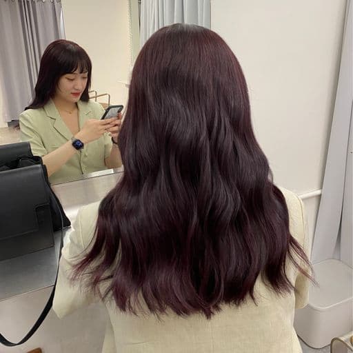 女生長髮、短瀏海、女生染髮
