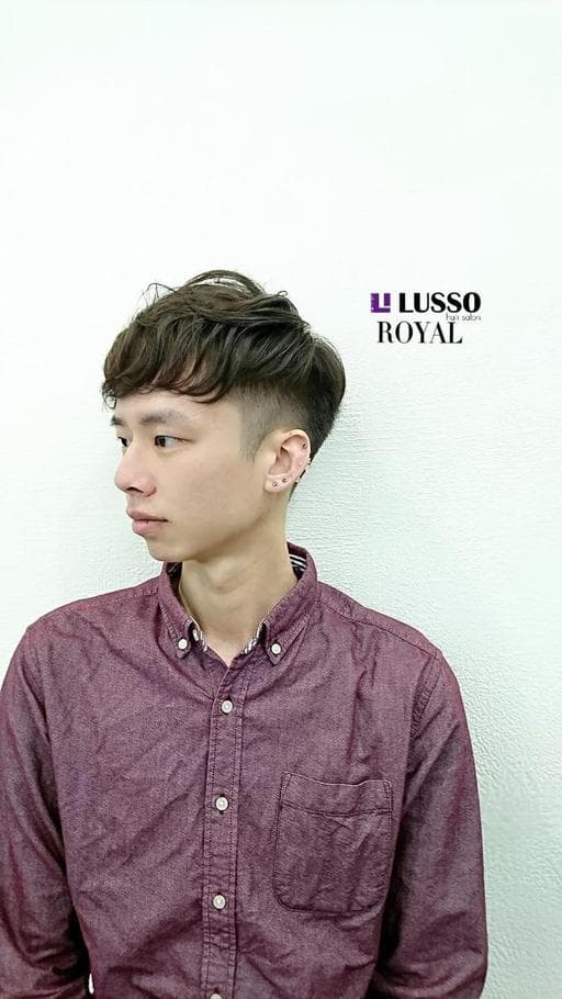 男生卷髮、男生短髮、線條感
