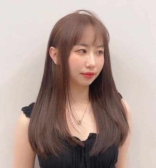 女生長髮、短瀏海、女生染髮