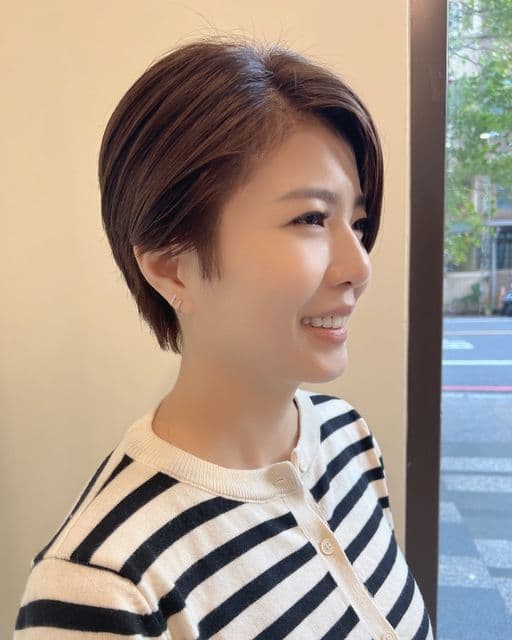 女生短髮、女生染髮、不用漂髮