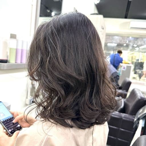 女生中長髮、女生燙髮、溫塑燙