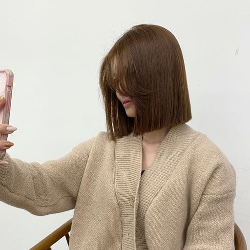 女生短髮、長瀏海、女生染髮