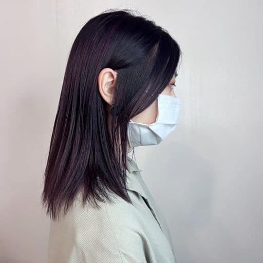 女生中長髮、長瀏海、女生染髮
