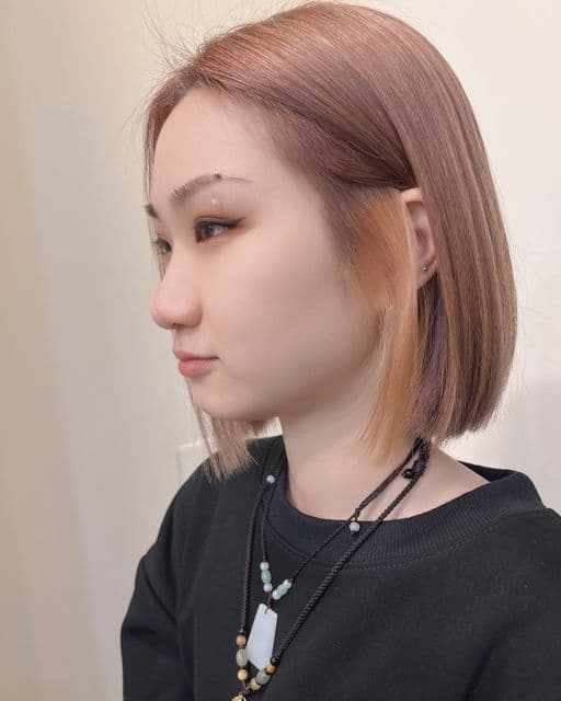 女生短髮、長瀏海、女生染髮