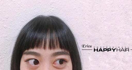 女生眉上瀏海、嘉義剪髮