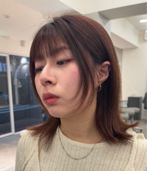 女生中長髮、女生染髮、不用漂髮