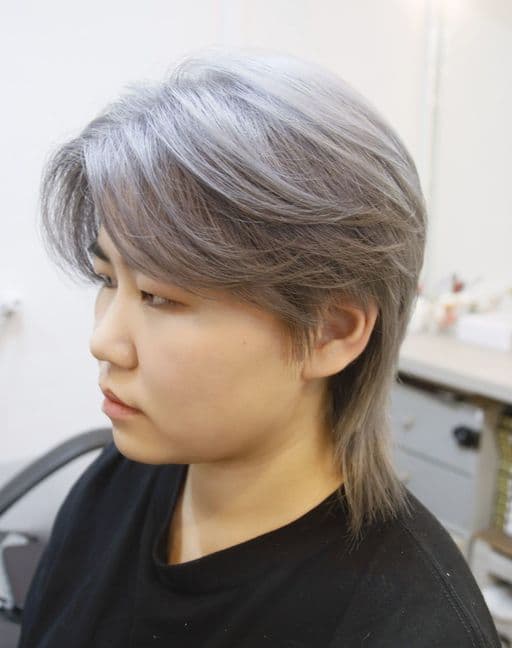 灰色系、女生狼尾髮、女生中長髮
