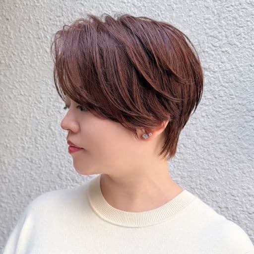 女生短髮、長瀏海、女生染髮