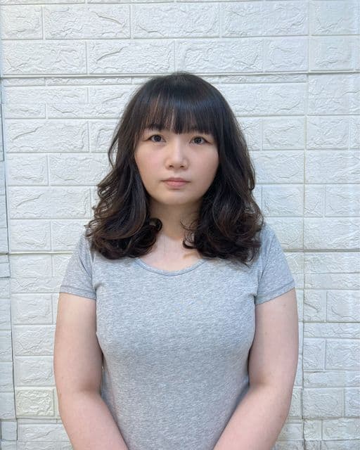 女生中長髮、女生燙髮、溫塑燙