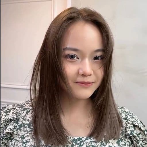 女生中長髮、女生染髮、不用漂髮