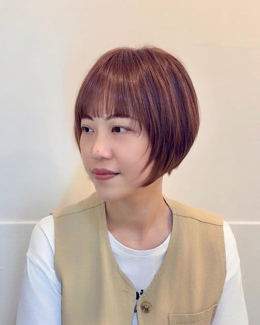 女生短髮、女生染髮、不用漂髮