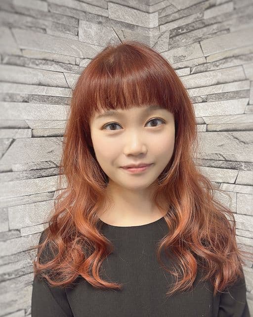女生長髮、短瀏海、女生染髮